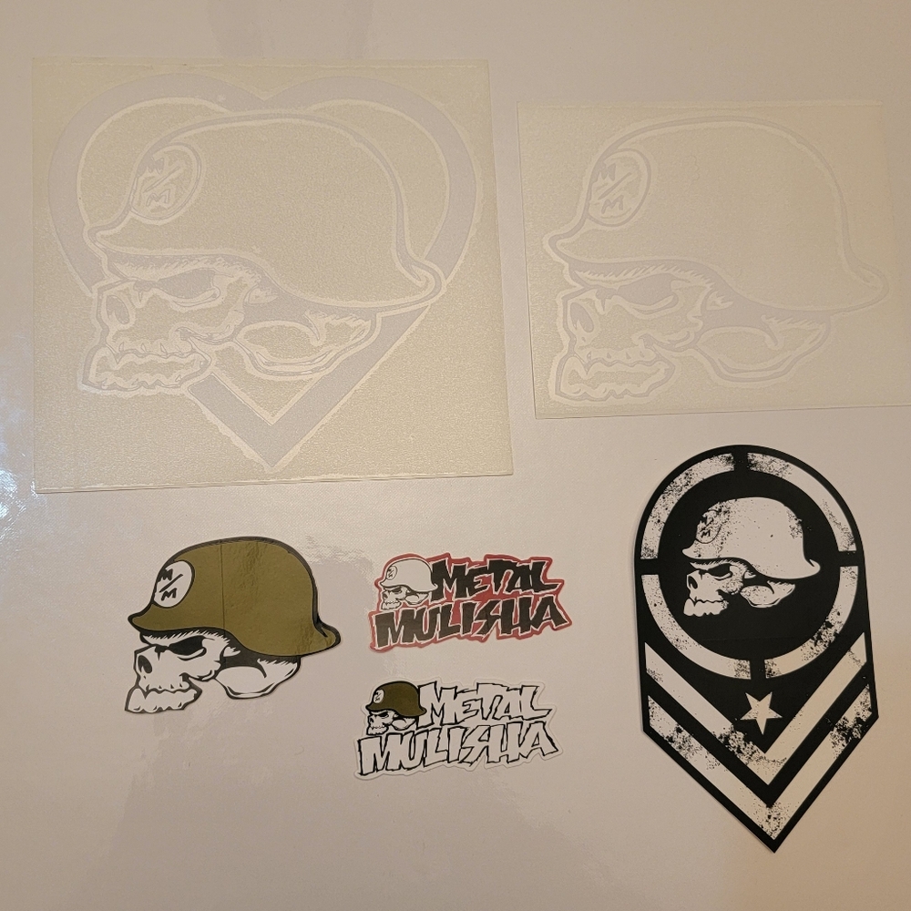 (6) New Official Metal Mulisha Vinyl Decals Lot Skull Stickers